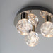 Endon 76364 Versa 3lt Flush Chrome plate & clear bubble acrylic 3 x 4W LED (COB) Warm White - westbasedirect.com