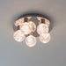 Endon 76365 Versa 5lt Flush Chrome plate & clear bubble acrylic 5 x 3.6W LED (COB) Warm White - westbasedirect.com