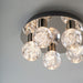 Endon 76365 Versa 5lt Flush Chrome plate & clear bubble acrylic 5 x 3.6W LED (COB) Warm White - westbasedirect.com