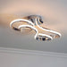 Endon 76393 Aria 1lt Semi flush Chrome plate & white silicone 42W LED tape module (SMD 2835) Warm White - westbasedirect.com