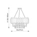 Endon 76430 Valetta 6lt Pendant Clear crystal & polished stainless steel 6 x 40W E14 candle (Required) - westbasedirect.com