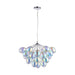 Endon 76450 Infinity 6lt Pendant Chrome plate & iridescent glass 6 x 28W G9 clear capsule (Required) - westbasedirect.com