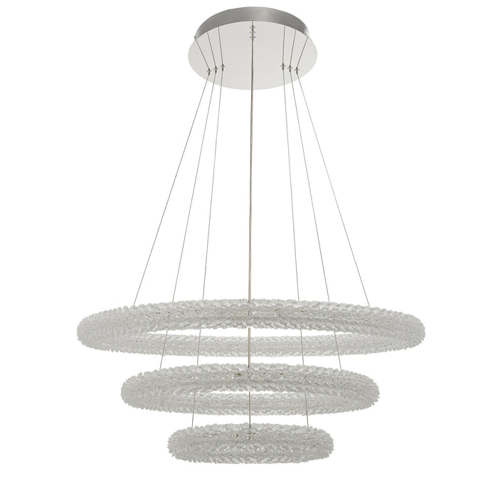 Endon 76484 Neve 1lt Pendant Clear crystal & chrome plate 95W LED (SMD 2835) Warm White - westbasedirect.com
