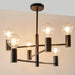 Endon 76502 Studio 6lt Semi flush Matt black 6 x 10W LED E27 (Required) - westbasedirect.com