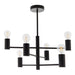 Endon 76502 Studio 6lt Semi flush Matt black 6 x 10W LED E27 (Required) - westbasedirect.com