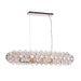 Endon 76507 Marella 8lt Pendant Bright nickel plate & clear glass 8 x 7W LED E14 (Required) - westbasedirect.com