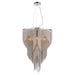 Endon 76511 Loire 6lt Pendant Bright nickel plate & fine chain 6 x 40W E14 candle (Required) - westbasedirect.com