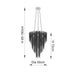 Endon 76511 Loire 6lt Pendant Bright nickel plate & fine chain 6 x 40W E14 candle (Required) - westbasedirect.com