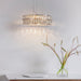 Endon 76513 Verina 5lt Pendant Clear crystal & chrome plate 5 x 5W LED module (DOB) Warm White - westbasedirect.com