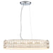 Endon 76514 Verina 5lt Pendant Clear crystal & chrome plate 5 x 5W LED module (DOB) Warm White - westbasedirect.com