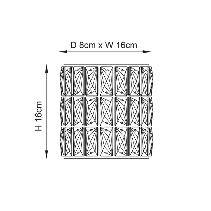 Endon 76515 Verina 1lt Wall Clear crystal & chrome plate 3W LED G9 (Required) - westbasedirect.com