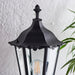 Endon 76548 Burford 1lt Wall Matt black & clear glass 60W E27 GLS (Required) - westbasedirect.com