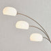 Endon 76567 Jaspa 3lt Floor Satin nickel plate & white glass 3 x 5.5W LED (COB) Warm White - westbasedirect.com