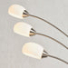 Endon 76567 Jaspa 3lt Floor Satin nickel plate & white glass 3 x 5.5W LED (COB) Warm White - westbasedirect.com