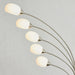 Endon 76568 Jaspa 5lt Floor Satin nickel plate & white glass 5 x 5.5W LED (COB) Warm White - westbasedirect.com