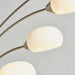 Endon 76568 Jaspa 5lt Floor Satin nickel plate & white glass 5 x 5.5W LED (COB) Warm White - westbasedirect.com