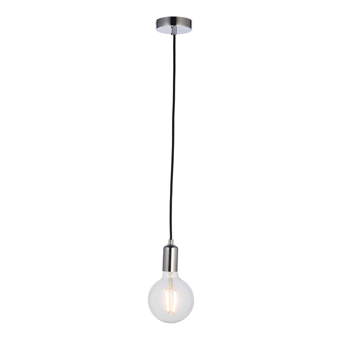 Endon 76573 Studio 1lt Pendant Chrome plate 60W E27 GLS (Required) - westbasedirect.com