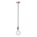 Endon 76578 Studio 1lt Pendant Copper plate 60W E27 GLS (Required) - westbasedirect.com