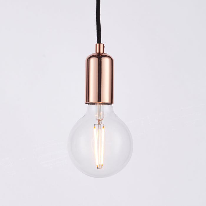 Endon 76580 Studio 6lt Pendant Copper plate 6 x 60W E27 GLS (Required) - westbasedirect.com