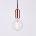 Endon 76580 Studio 6lt Pendant Copper plate 6 x 60W E27 GLS (Required) - westbasedirect.com