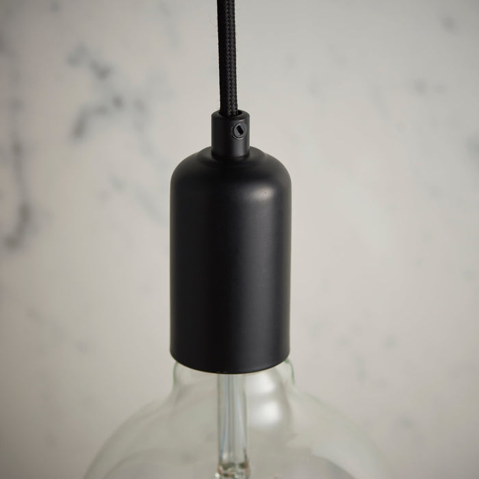 Endon 76581 Studio 1lt Pendant Matt black 60W E27 GLS (Required) - westbasedirect.com