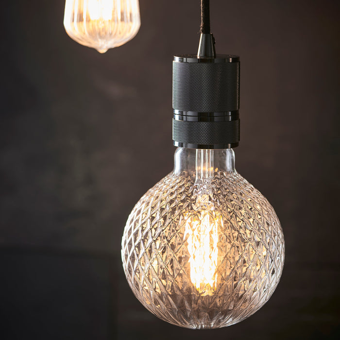 Endon 76586 Urban 1lt Pendant Black chrome plate 60W E27 GLS (Required) - westbasedirect.com