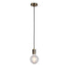 Endon 76587 Urban 1lt Pendant Antique brass plate 60W E27 GLS (Required) - westbasedirect.com