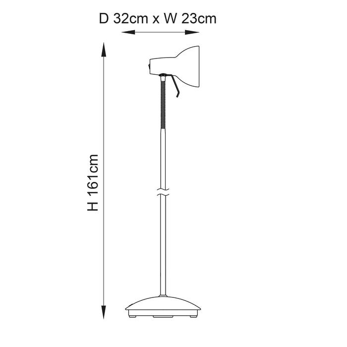 Endon 76606 Amalfi 1lt Floor Satin nickel plate 7W LED GU10 (Required) - westbasedirect.com