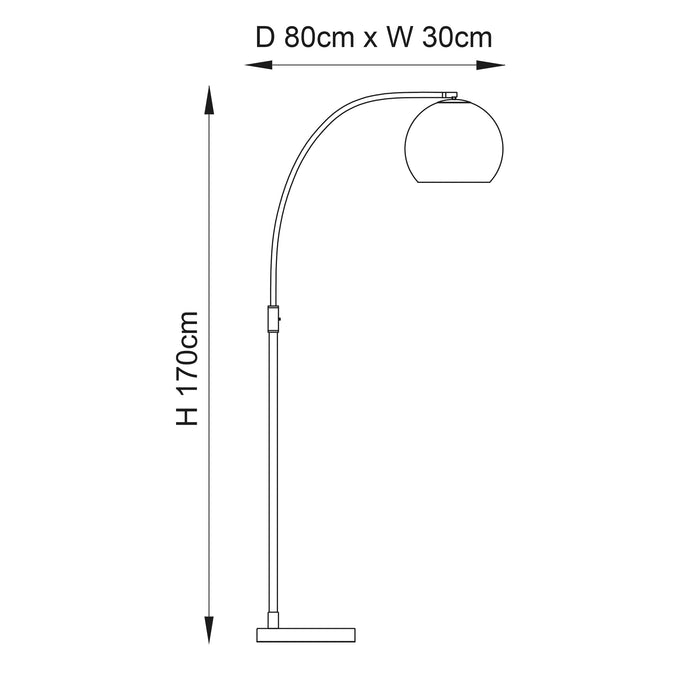 Endon 76613 Otto 1lt Floor Satin brass plate, white/grey marble & opal glass 40W E27 GLS (Required) - westbasedirect.com