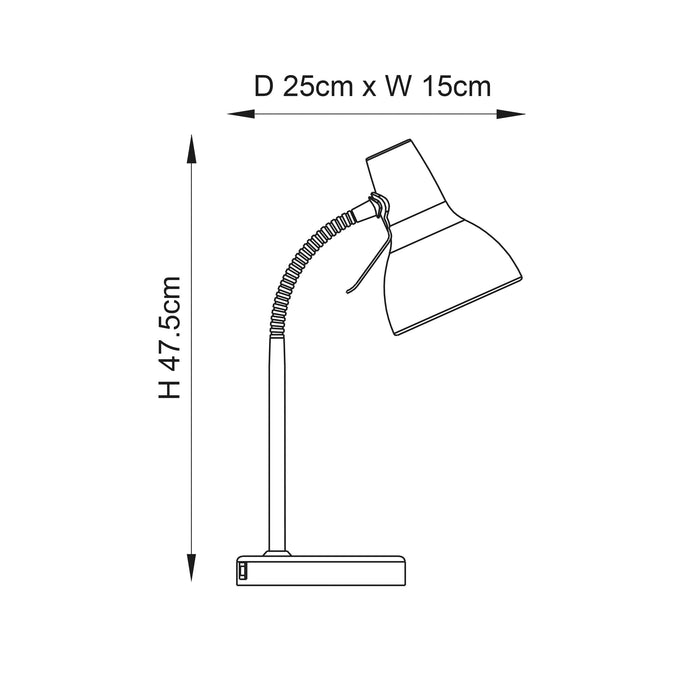 Endon 76645 Amalfi 1lt Table Satin nickel plate 7W LED GU10 (Required) - westbasedirect.com