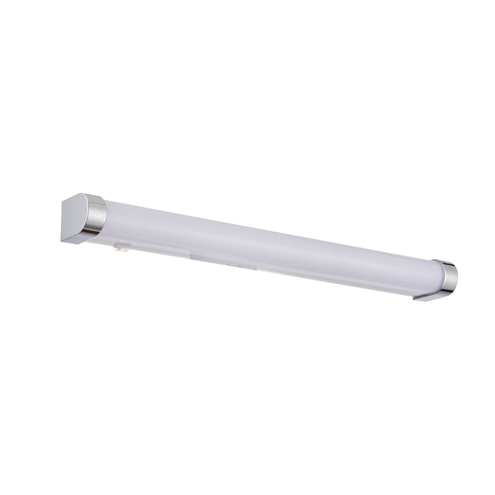 Endon 76656 Moda 1lt Wall White ribbed & chrome effect plastic 15W LED tape module (SMD 2835) Daylight White - westbasedirect.com