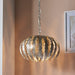 Endon 76678 Delphine 3lt Pendant Silver leaf 3 x 40W E14 candle (Required) - westbasedirect.com