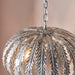 Endon 76678 Delphine 3lt Pendant Silver leaf 3 x 40W E14 candle (Required) - westbasedirect.com