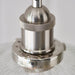 Endon 76713 Hansen 1lt Pendant Bright nickel plate & clear ribbed glass 60W E27 GLS (Required) - westbasedirect.com