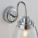 Endon 77088 Ashbury 1lt Wall Clear glass & chrome plate 4W LED E14 (Required) - westbasedirect.com