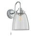 Endon 77088 Ashbury 1lt Wall Clear glass & chrome plate 4W LED E14 (Required) - westbasedirect.com