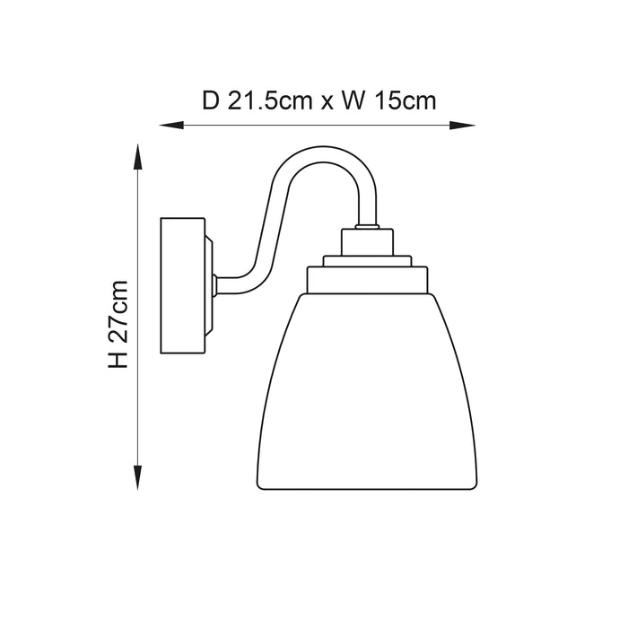 Endon 77088 Ashbury 1lt Wall Clear glass & chrome plate 4W LED E14 (Required) - westbasedirect.com