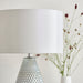 Endon 77093 Livia 1lt Table Mercury glass & vintage white fabric 60W E27 GLS (Required) - westbasedirect.com