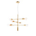 Endon 77114 Rubens 6lt Pendant Satin brass plate 6 x 60W E27 GLS (Required) - westbasedirect.com