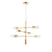 Endon 77114 Rubens 6lt Pendant Satin brass plate 6 x 60W E27 GLS (Required) - westbasedirect.com