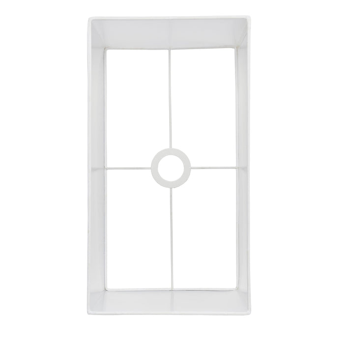 Endon 77478 Rectangular 1lt Shade Vintage white fabric 60W E27 or B22 GLS (Required) - westbasedirect.com