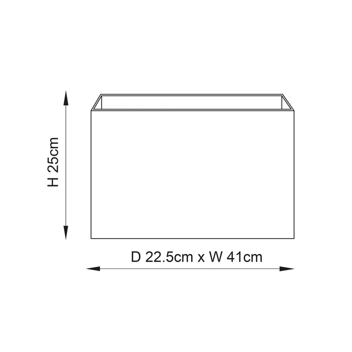 Endon 77478 Rectangular 1lt Shade Vintage white fabric 60W E27 or B22 GLS (Required) - westbasedirect.com