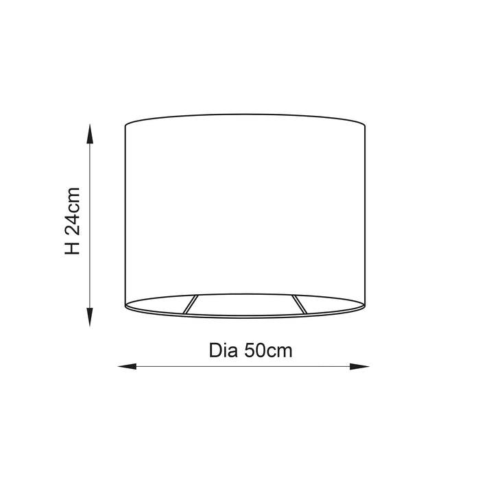 Endon 77515 Cylinder 1lt Shade Vintage white fabric 60W E27 or B22 GLS (Required) - westbasedirect.com