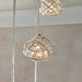 Endon 77566 Talia 5lt Pendant Chrome plate & clear crystal 5 x 28W G9 clear capsule (Required) - westbasedirect.com