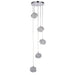 Endon 77566 Talia 5lt Pendant Chrome plate & clear crystal 5 x 28W G9 clear capsule (Required) - westbasedirect.com