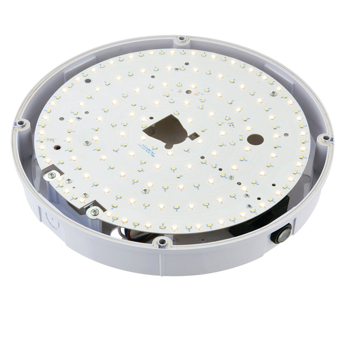 Saxby 77899 Forca CCT photocell IP65 18W Gloss white & opal pc 18W LED module (SMD 2835) CCT - westbasedirect.com