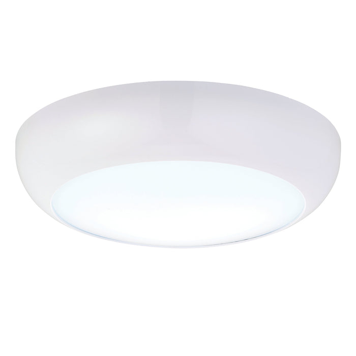 Saxby 77900 Forca CCT step dimming IP65 18W Gloss white & opal pc 18W LED module (SMD 2835) CCT - westbasedirect.com