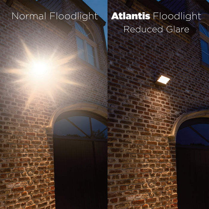 Lutec 7801601118 ATLANTIS 14W IP54 LED Anti Glare Floodlight 4000K - Dark Grey