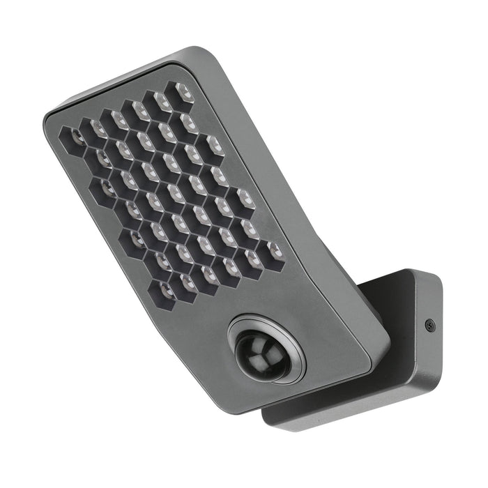 Lutec 7801602118 ATLANTIS 14W IP54 LED Anti Glare Floodlight with PIR 4000K - Dark Grey