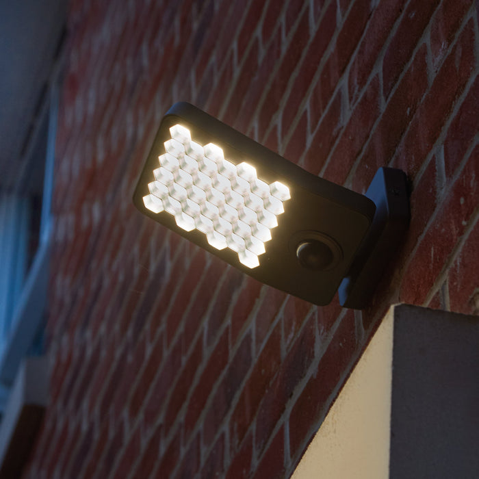 Lutec 7801604118 ATLANTIS 24W IP54 LED Anti Glare Floodlight with PIR 4000K - Dark Grey